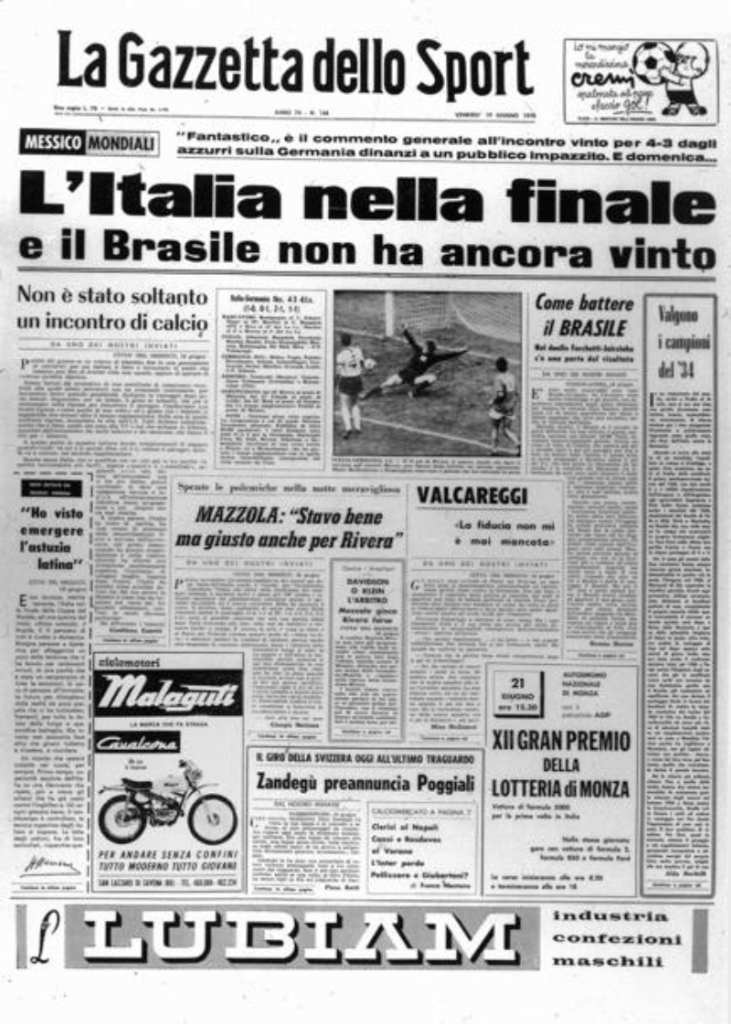 Italia Germania - Portada Gazzetta