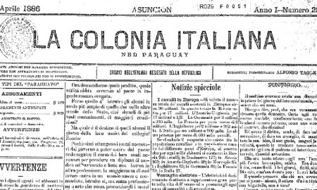 colonia italiana - Portada Del Periodico