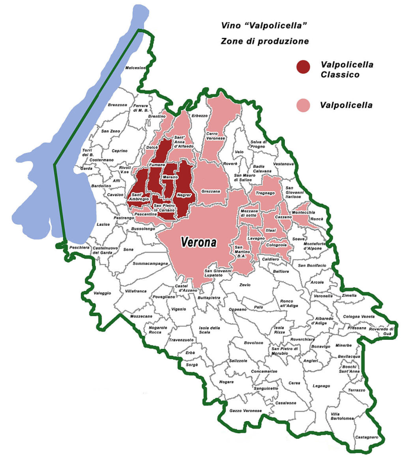 vinos italianos - Produzione valpolicella
