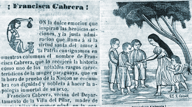 mujeres paraguayas - Grabado Sobre Francisca Cabrera