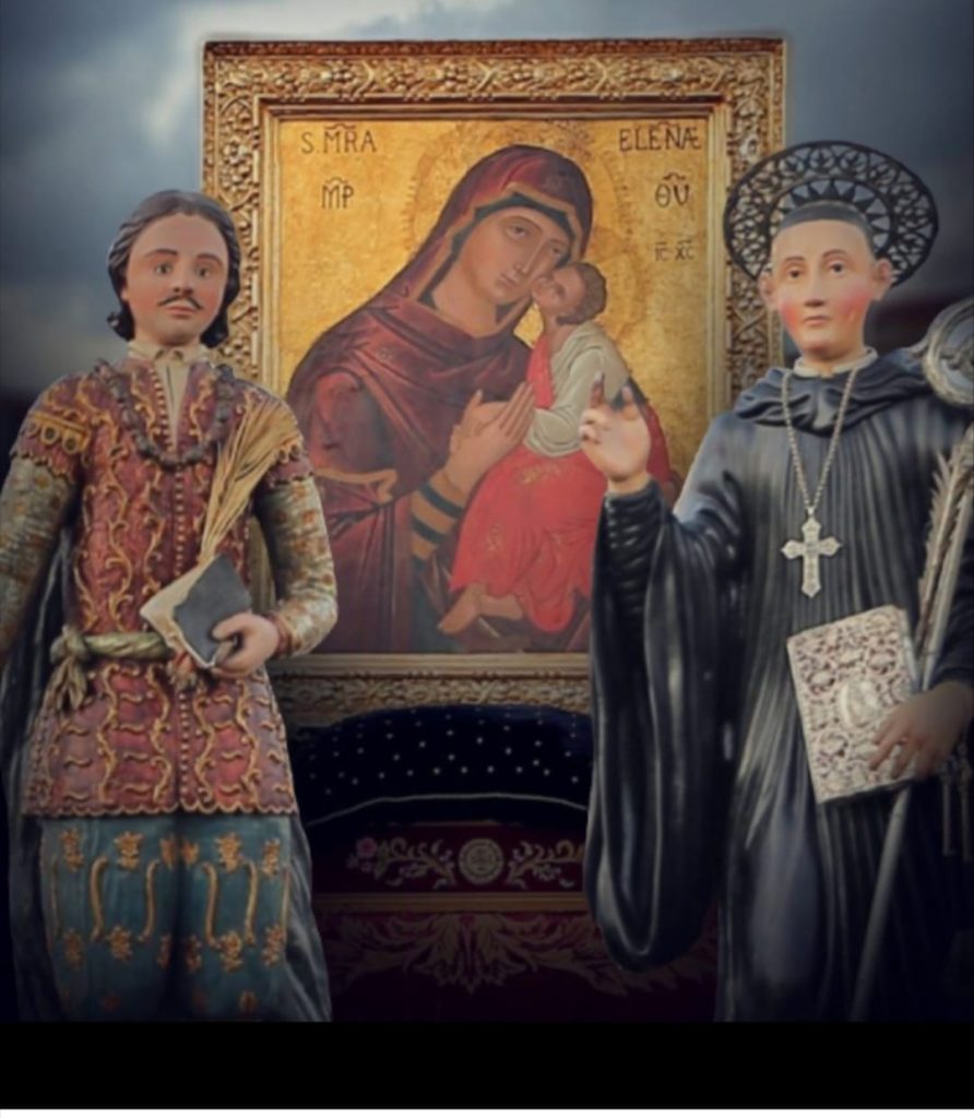 Santi Patroni e protettori della città di Biancavilla: san Zenone, Madonna dell'elemosina, San Placido
