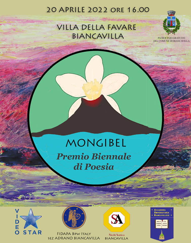 La locandina del Premio biennale di Poesia Mongibel