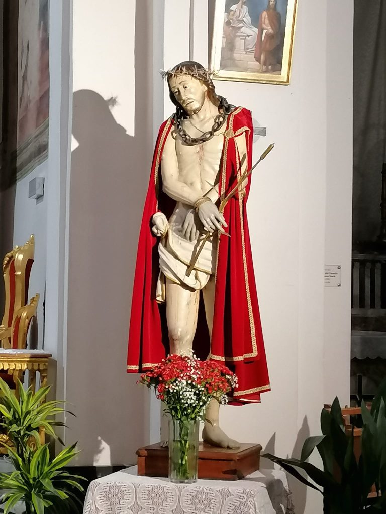Ecce homo, una delle storiche statue della processione serale della Settimana Santa a Biancavilla