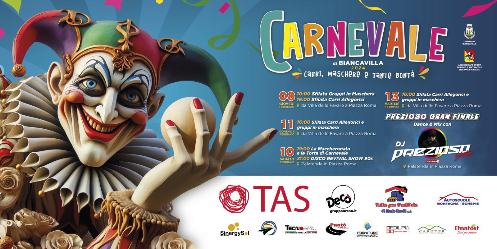 Carnival poster in Biancavilla