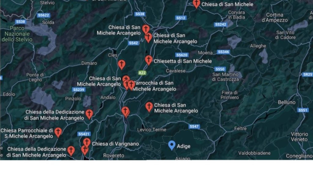Panoramica Delle Chiese Di San Michele Lungo Il Fiume Adige 2 (foto da Google Maps)