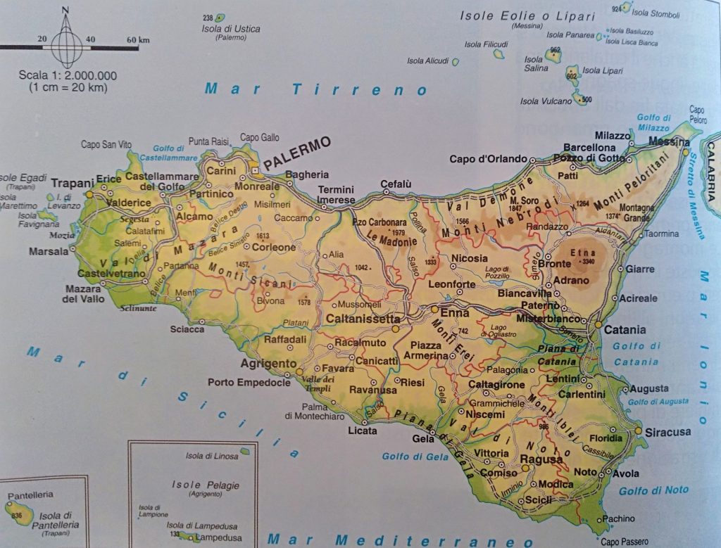 sicilia - Mapa Isla