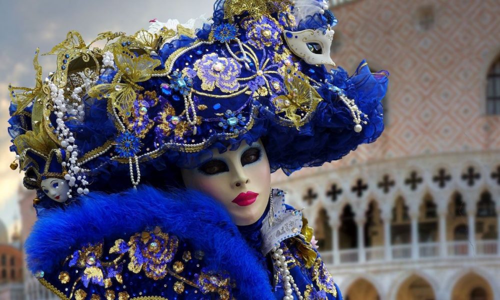 carnaval - Mascara Azul