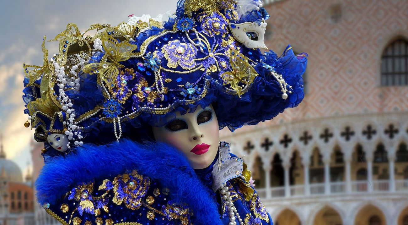 carnaval - Mascara Azul
