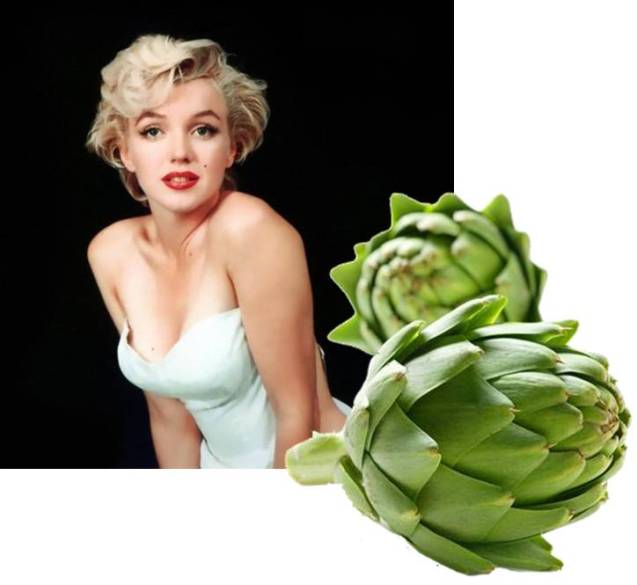 Marilyn Monroe e il carciofo