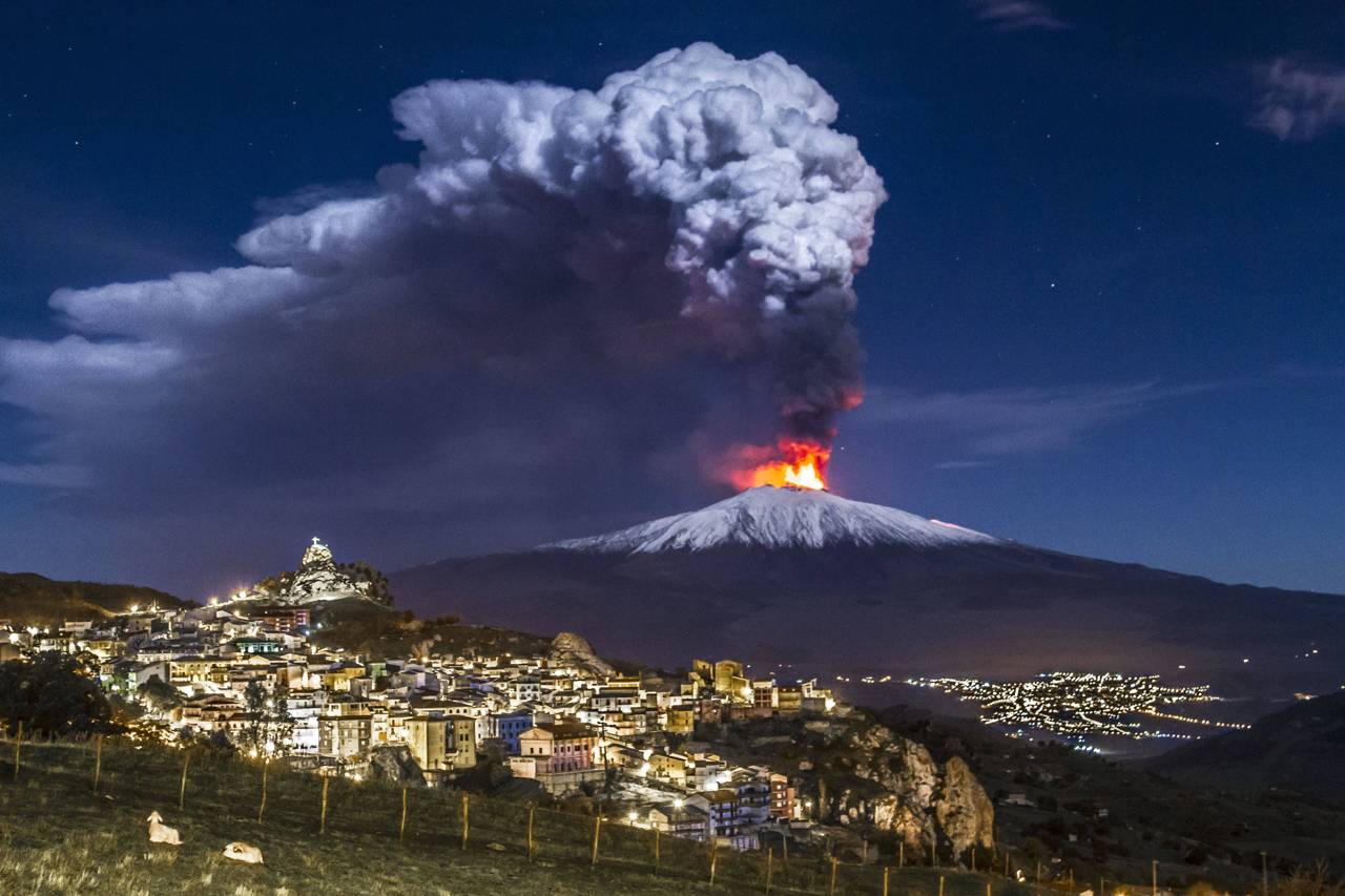 Mount Etna Sicily Italy. Eruption On Christmas Eve 2024 - Bernina ...