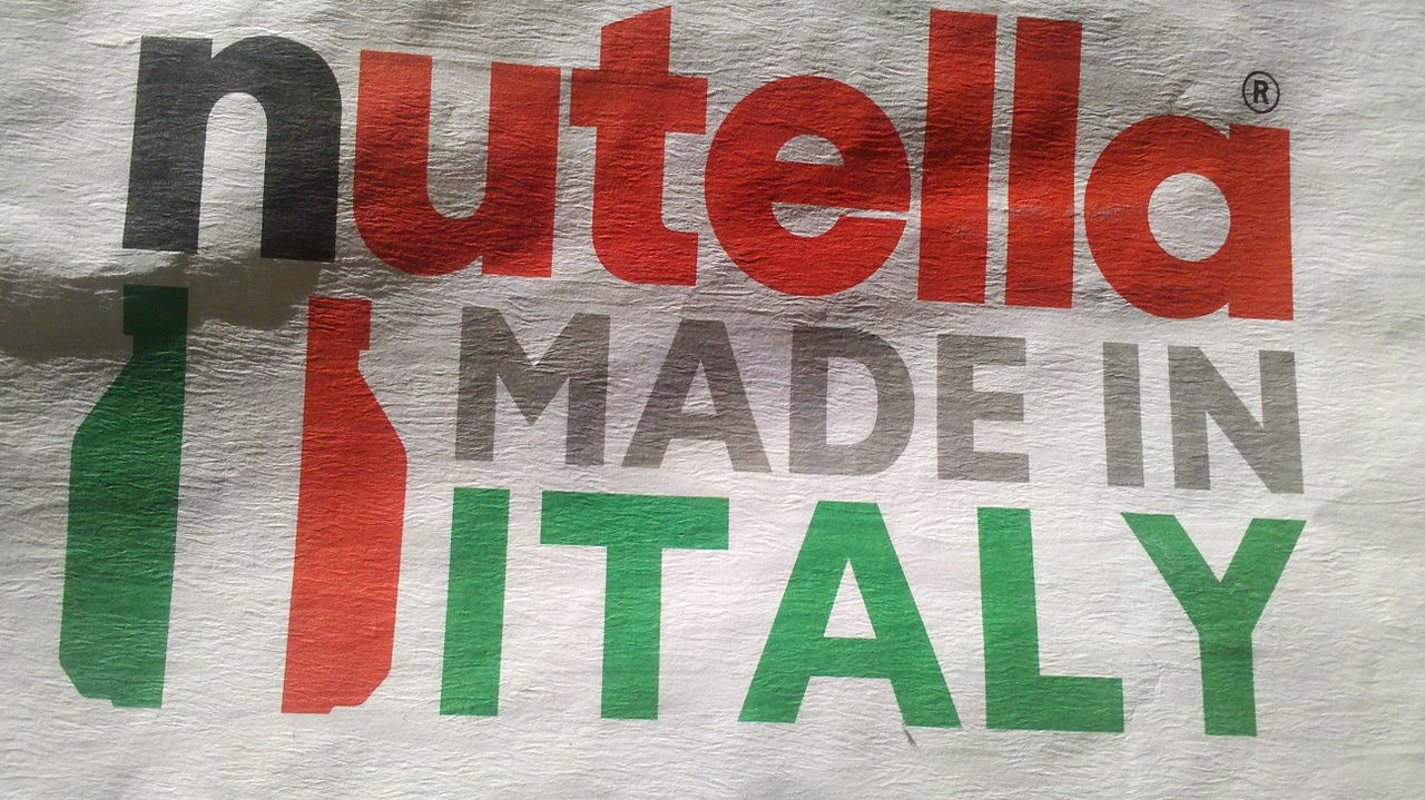 Nutella fabriqué en Italie