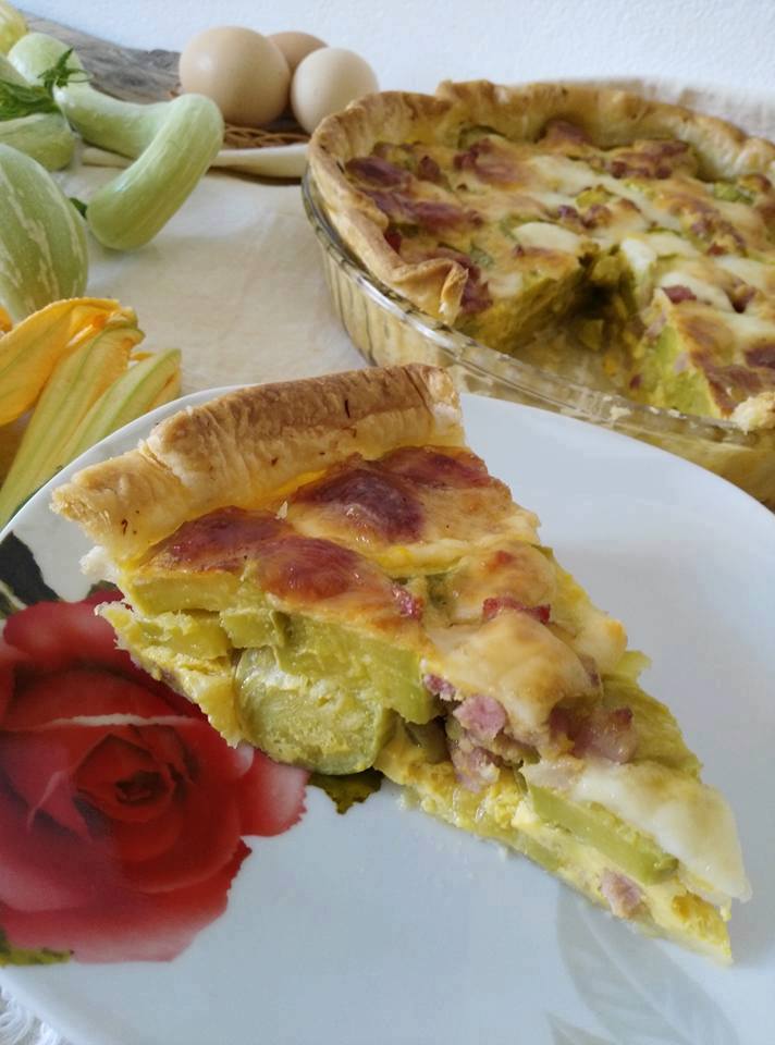 Savory courgette pie
