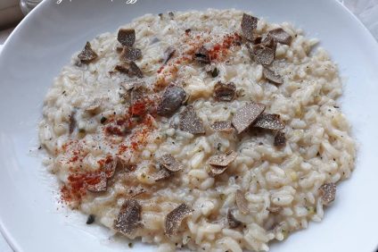 Risotto with truffle and zucchini