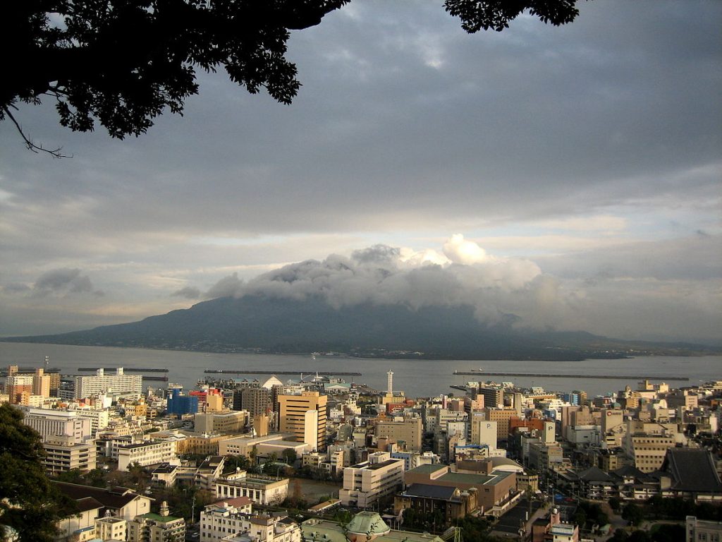 Sakurajima from Kagoshima, Kyushu, Japan.