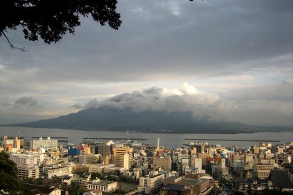 Sakurajima from Kagoshima, Kyushu, Japan.