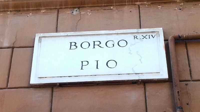 blasphemy in Italy - Plaque of a street in the city center