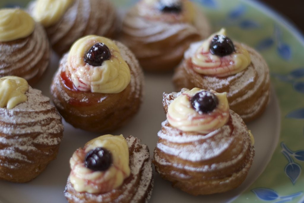 Sicilian cuisine. zeppole