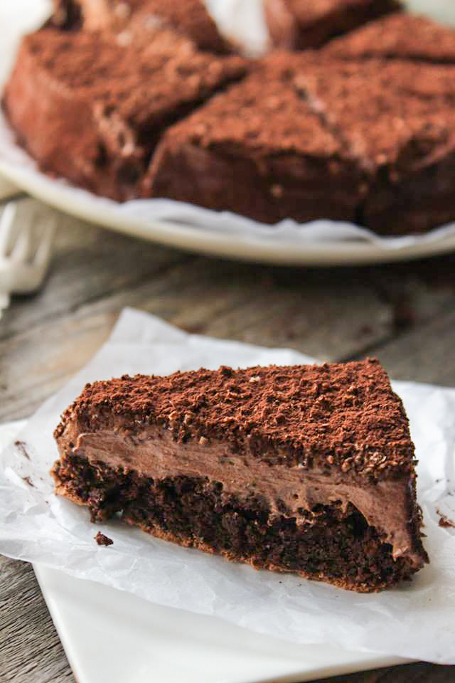 Extreme chocolate cake - slice of chocolate cake