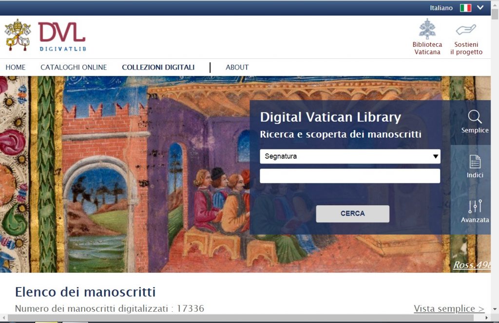 Archivio dei Musei Vaticani online e si pu consultare gratis