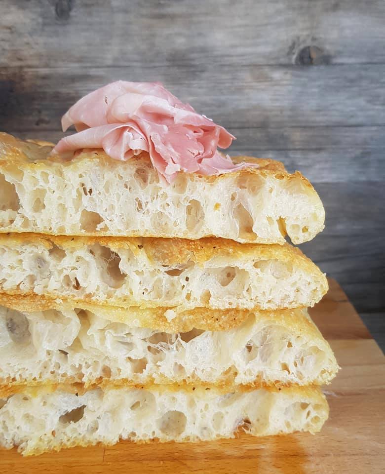 focaccia with mortadella