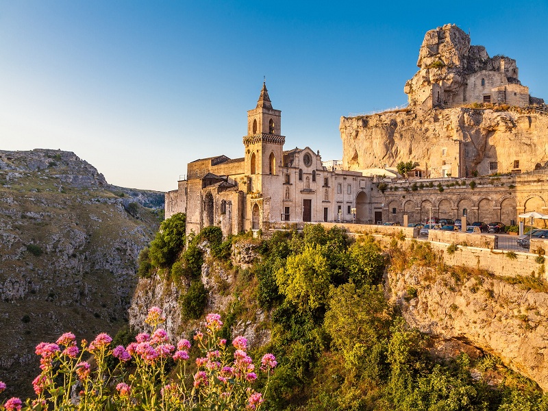 The oldest inhabited city, the cathedral of Matera