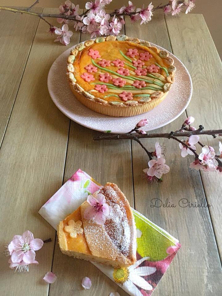 Neapolitan pastiera on a plate