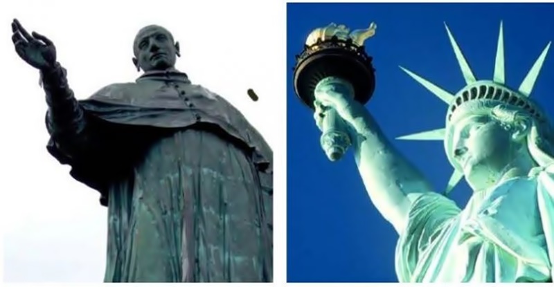 le due statue a confronto