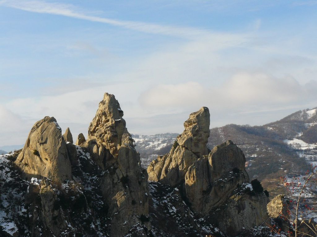 Piccole dolomiti. Le vette rocciose della Costa di San Martino, Basilicata
