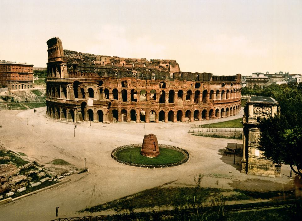 old photo of the colosseum