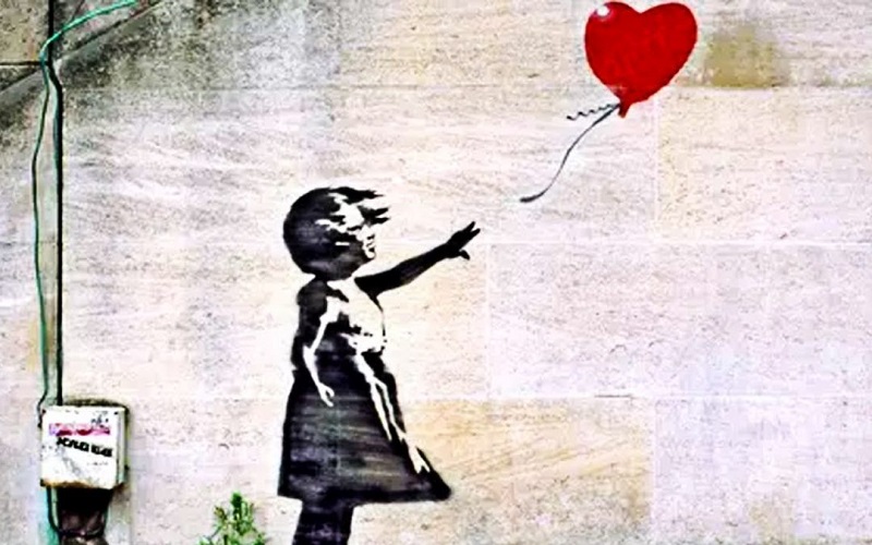 The work Balloon girl by Banksy