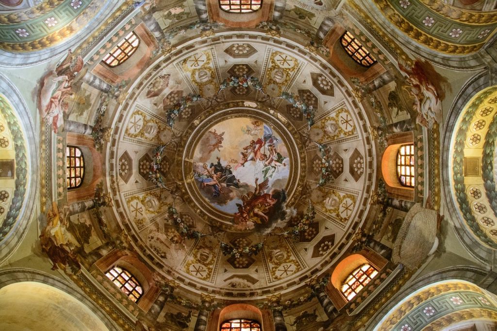 Ravenna. Dettaglio della cupola della Chiesa di San Vitale