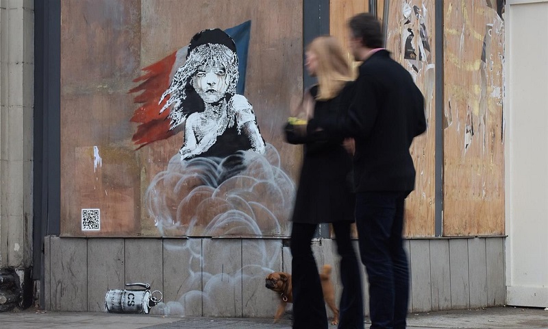 Cosette en larmes de Bansky