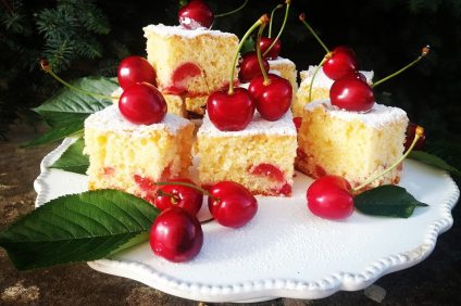 backsplash with soft squares with cherries