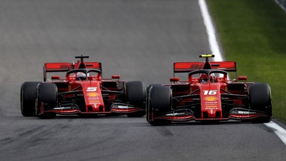 Monza il sorpasso di Leclerc du Vettel