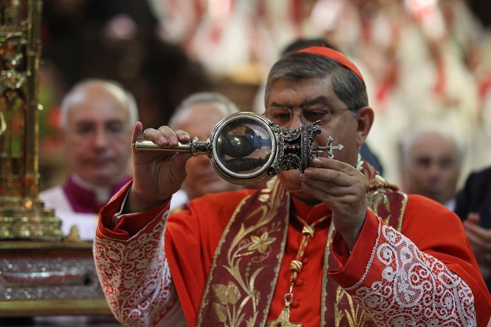 il cardinale sepe  in duomo
