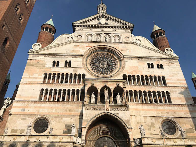 The facade of the cathedral of Cremona