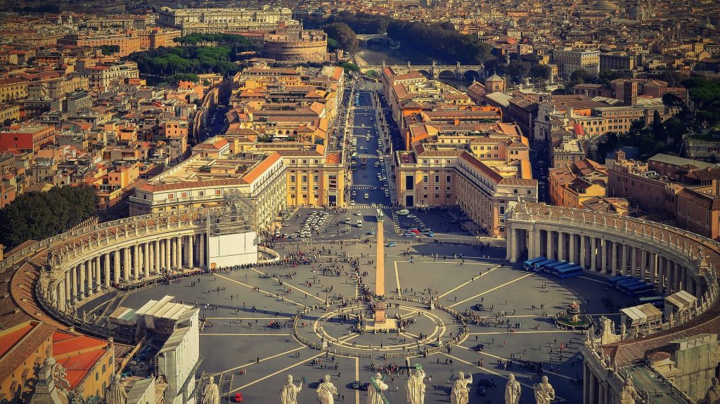 Sistine Chapel. View of St. Peter's Square, Rome