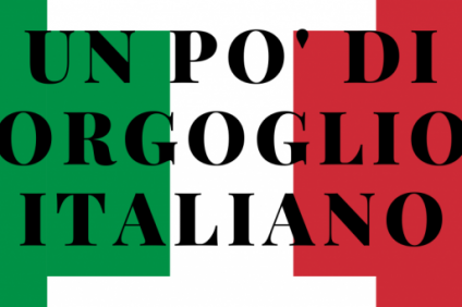 Italian flag with the inscription: a bit of Italian pride