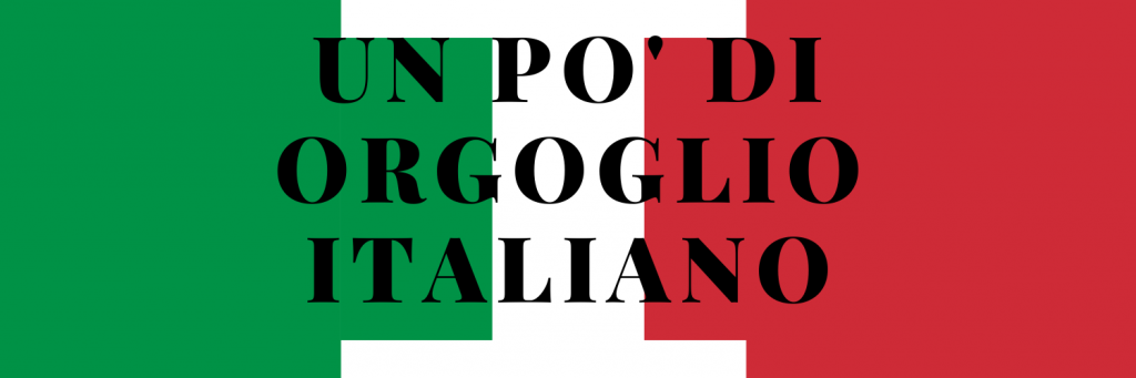 Italian flag with the inscription: a bit of Italian pride