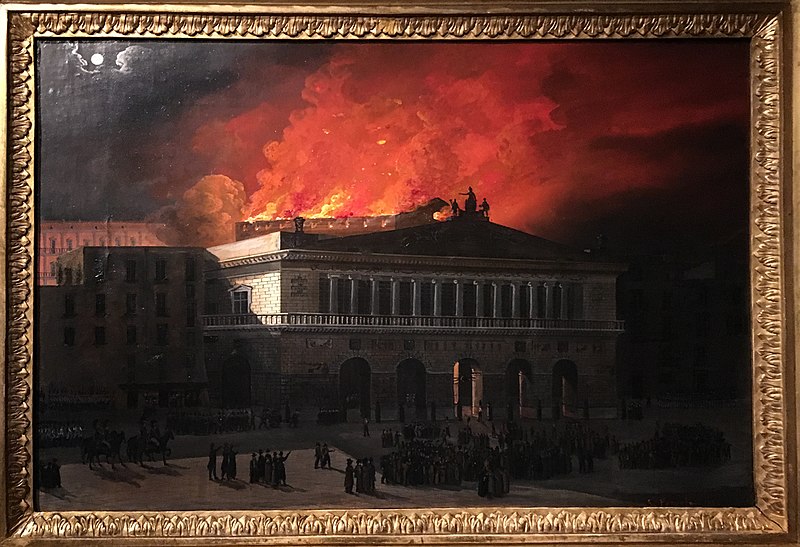 inaugurazione del Teatro San Carlo - l'incendio del teatro