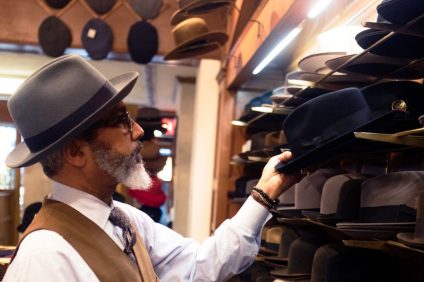 Borsalino - a master hatter who looks at his hats