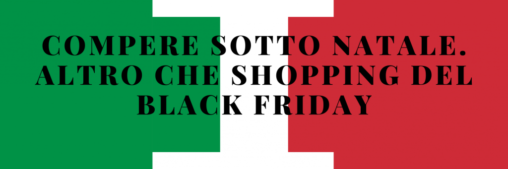 Italian flag with the writing: BLACK FRIDAY
