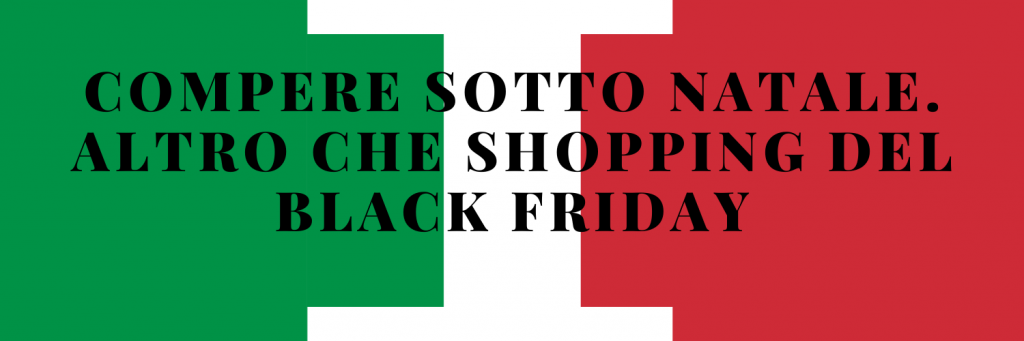 Italienische Flagge mit Aufschrift auf dem BLACK FRIDAY innen