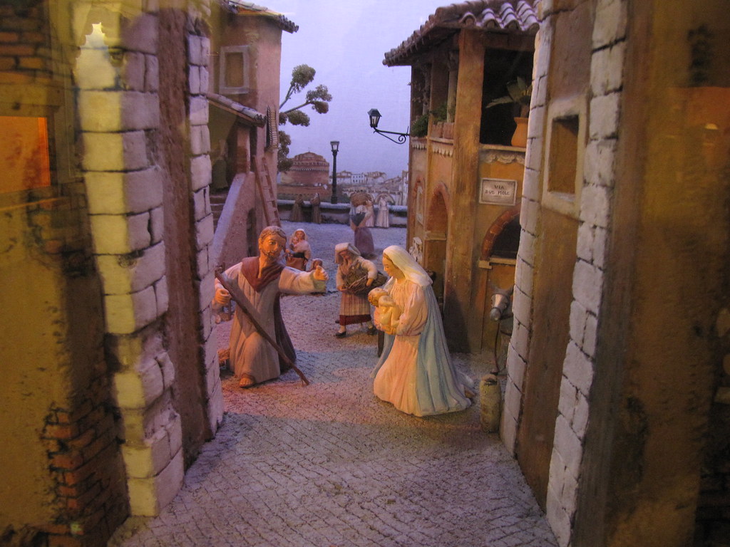 nativity scene: detail of the crib of greccio