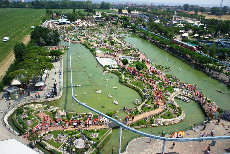 Italy in miniature with the tricolor seen from above