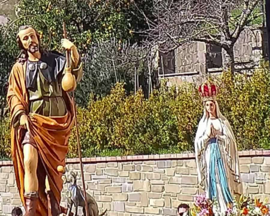 L-immaġnijiet ta’ San Rokk u l-Madonna