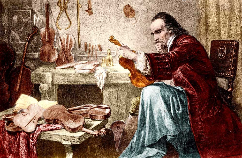 immagine colorata di antonio stradivari