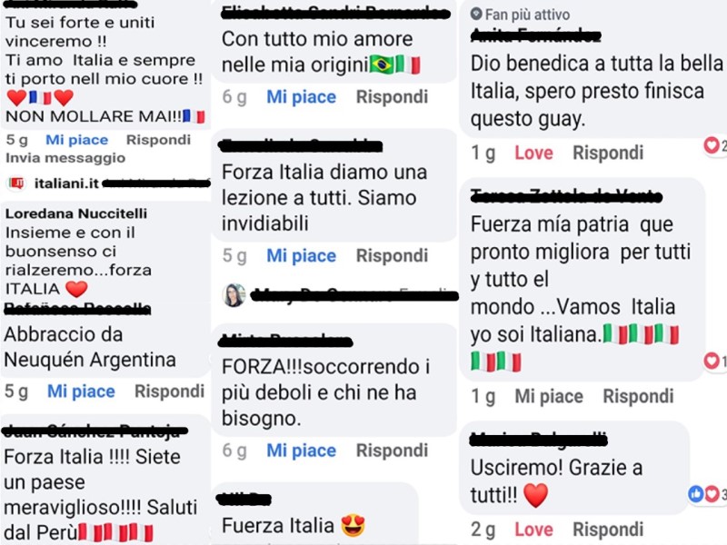 commentaires d'Italiens à l'étranger