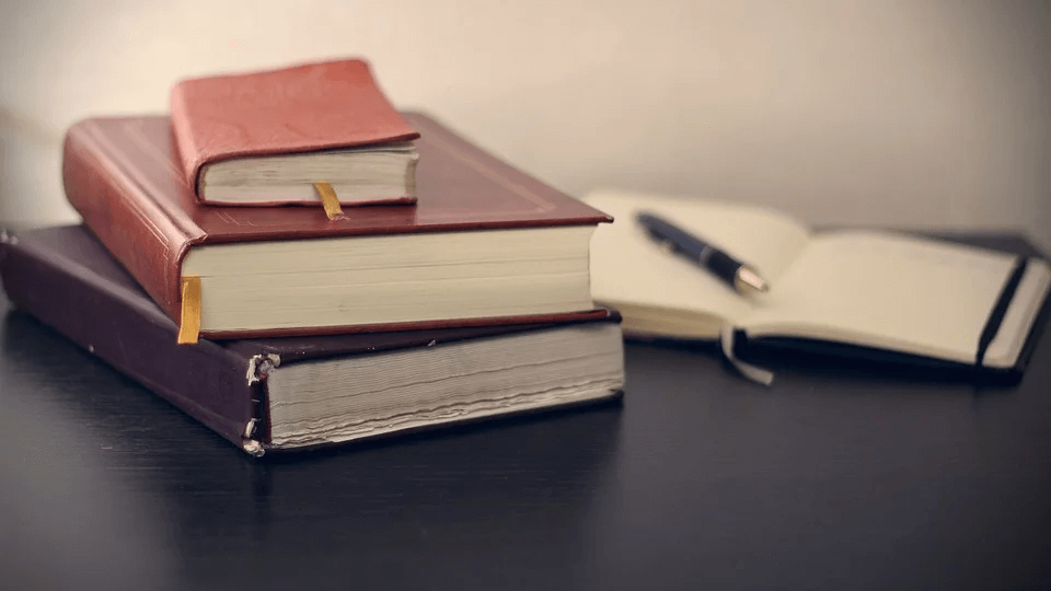 books on a desk