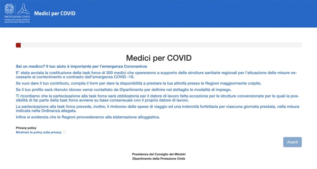 Medici - bando medici per covid